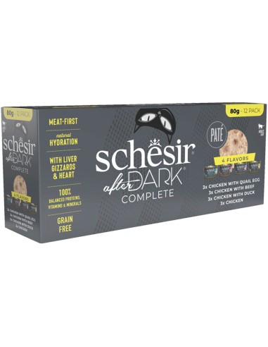 SCHESIR AFTER DARK VARIETY PACK - 4 SABORES PATÉ PARA GATOS (12 UNIDADES) 12 X 80 GR - 2