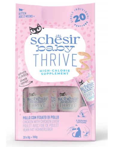 SCHESIR BABY THRIVE POLLO CON HIGADO DE POLLO PARA GATITOS - 20 X 8 GR 20 X 8 GR - 2