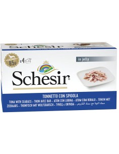 SCHESIR ATÚN Y LUBINA EN GELATINA PARA PERROS (4 UNIDADES) - 4 X 85 GR 4 X 85 GR - 2