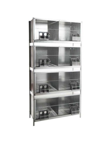 COPELE JAULA PELECHERO PARA PALOMAS 8 DEPARTAMENTOS 100 CM 120 CM - 2