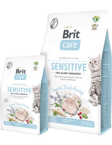BRIT CARE CAT GRAIN FREE INSECT FOOD ALLERGY MANAGEMENT 2 KG 400 GR 7 KG - 2