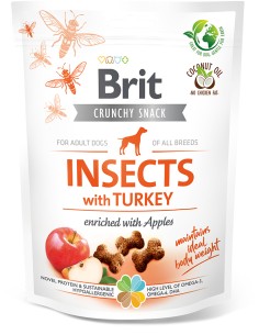 BRIT CARE DOG CRUNCHY CRACKER INSECT TURKEY APPLE - 200 GR 200 GR - 2