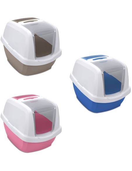 IMAC CASETA HIGIENICA GATO MADDY JUNIOR - 57 X 43 X 41 CM GRIS AZUL ROSA 57 X 43 X 41 CM 57 X 43 X 41 CM 57 X 43 X 41 CM - 2