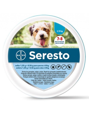 BAYER COLLAR SERESTO PERROS PEQUEÑOS (MENOS DE 8 KG)