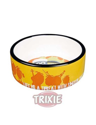 TRIXIE COMEDERO CERÁMICO SHAUN NARANJA MARRÓN VERDE Ø12 CM ~ 300 ML Ø16 CM ~ 800 ML Ø16 CM ~ 800 ML - 2