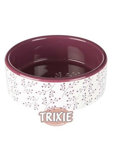 TRIXIE COMEDERO CERÁMICO MORADO 0.3 L / Ø12 CM BLANCO / MORADO - 2