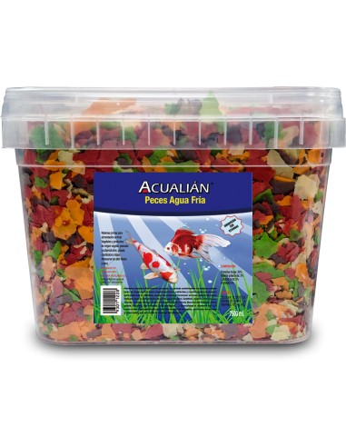 ACUALIAN ALIMENTO PARA PECES AGUA FRIA EN ESCAMAS 250 ML 1000 ML 130 ML 7500 ML - 2