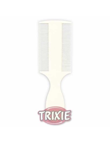 TRIXIE PEINE QUITAPARÁSITOS DE PLÁSTICO DOBLE CARA MANGO 14 CM - 2