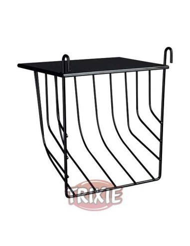 TRIXIE PORTA HENO PARA COLGAR CON TAPA NEGRO 17 X 18 X 12 CM - 2