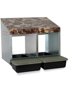 GAUN PONEDERO CAMUFLAJE PARA GALLINAS CON CUBETA - 2 DEPARTAMENTO 