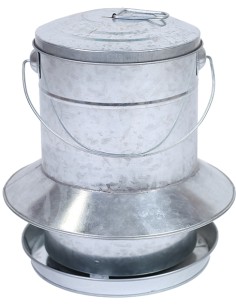 GAUN TOLVA DE CHAPA CON PROTECCIÓN ANTI-LLUVIA PARA AVES - 9 LITROS 9 LITROS - 2