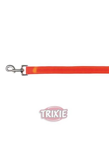 TRIXIE CORREA REGULABLE FLASH NARANJA COBRIZO S-XL (0.85-1.60 M / 25 MM) - 2