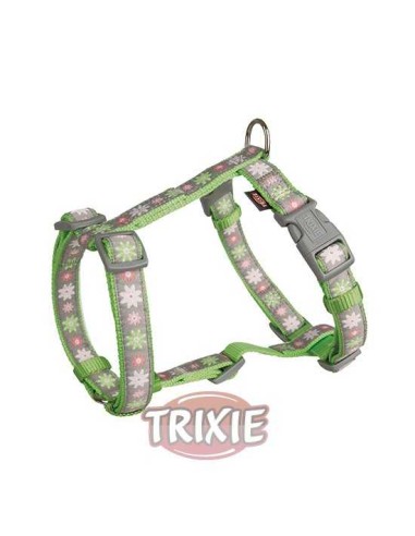 TRIXIE ARNÉS MODERN ART BLOOMS VERDE XXS-XS (25-35 CM / 10 MM) - 2