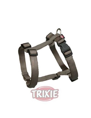 TRIXIE ARNÉS NYLON PREMIUM GRIS / MARRÓN XS-S (30-40 CM / 10 MM) - 2