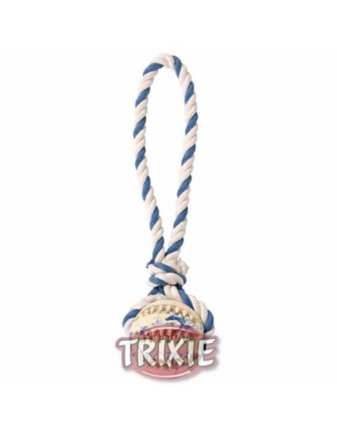 TRIXIE DENTA FUN PELOTA CON CUERDA ALGODÓN 24 CM / Ø7 CM - 2