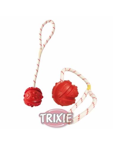 TRIXIE PELOTA CON CUERDA DE CAUCHO FLOTANTE Ø4.5 CM / 35 CM Ø7 CM / 35 CM - 2
