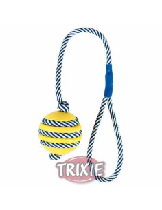 TRIXIE PELOTA CAUCHO CUERDA FLUORESCENTE Ø5 CM / 40 CM - 2