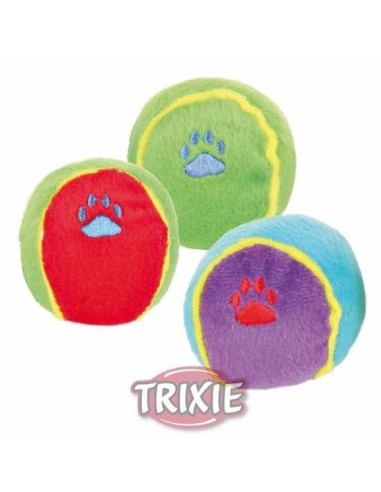 TRIXIE PELOTA TENIS PELUCHE CON SONIDO Ø6 CM - 2