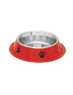 PETIPOP COMEDERO / BEBEDERO ACERO HUELLAS ROJO