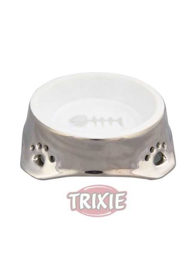 TRIXIE COMEDERO CERÁMICO PLATA CUADRADO Ø12 CM / 150 ML - 2