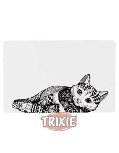 TRIXIE SALVAMANTELES ZENTANGLE BLANCO / NEGRO 44 X 28 CM - 2