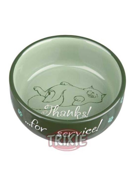 TRIXIE COMEDERO CERÁMICO THANKS! Ø11 CM / 300 ML - 2