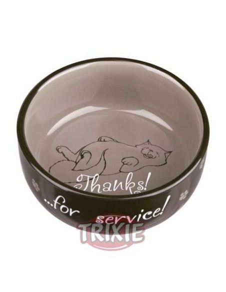 TRIXIE COMEDERO CERÁMICO THANKS! Ø11 CM / 300 ML - 3
