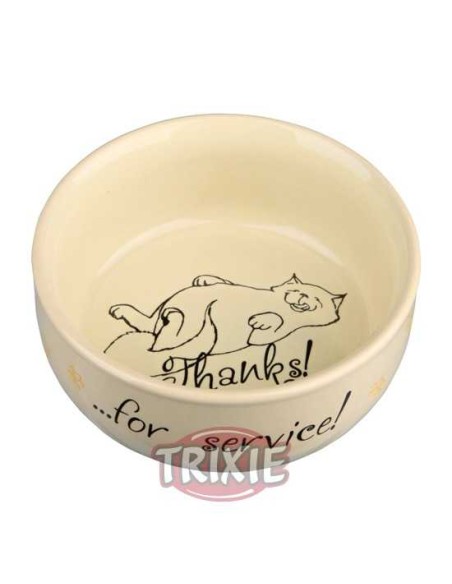 TRIXIE COMEDERO CERÁMICO THANKS! Ø11 CM / 300 ML - 5
