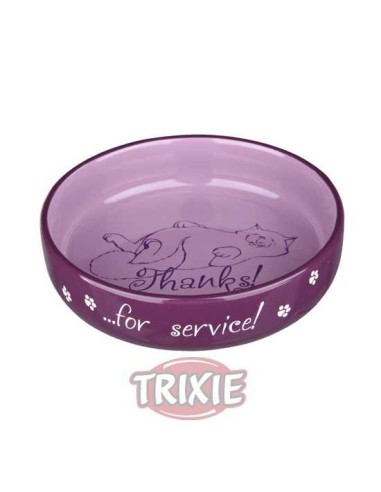 TRIXIE COMEDERO CERÁMICO THANKS! HOCICOS CORTOS Ø15 CM / 300 ML - 3