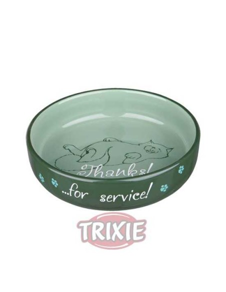 TRIXIE COMEDERO CERÁMICO THANKS! HOCICOS CORTOS Ø15 CM / 300 ML - 4