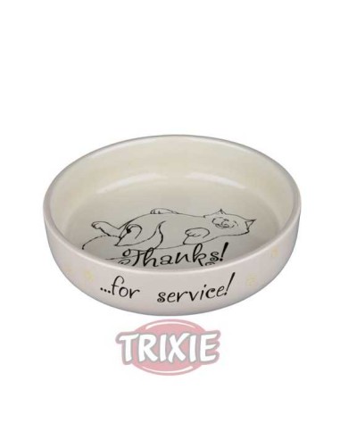 TRIXIE COMEDERO CERÁMICO THANKS! HOCICOS CORTOS Ø15 CM / 300 ML - 5