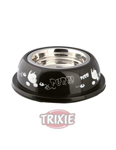 TRIXIE COMEDERO ACERO INOX RESISTENTE PURR! Ø12 CM / 250 ML - 2