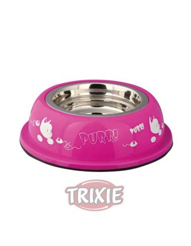 TRIXIE COMEDERO ACERO INOX RESISTENTE PURR! Ø12 CM / 250 ML - 4