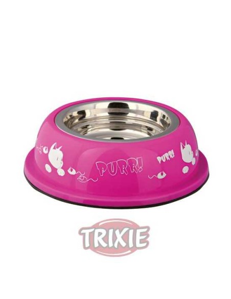 TRIXIE COMEDERO ACERO INOX RESISTENTE PURR! Ø12 CM / 250 ML - 4