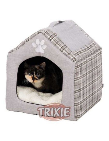 TRIXIE CUEVA SUAVE SILAS GRIS / CREMA 40 X 45 X 40 CM - 4