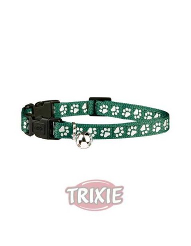 TRIXIE COLLAR GATOS CON DOBLE CIERRE REFLECTANTE HUELLAS