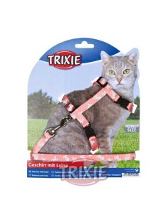 TRIXIE SET ARNES Y CORREA GATOS CALAVERAS 27-46CM / 1 20 M - 2