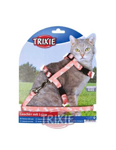 TRIXIE SET ARNES Y CORREA GATOS CALAVERAS 27-46CM / 1 20 M - 2