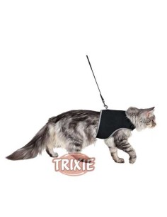 TRIXIE ARNÉS SUAVE CON CORREA PARA GATOS NEGRO L (36-54 CM) / 1 20 M - 2