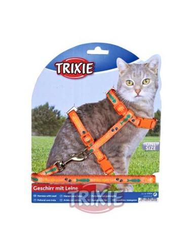 TRIXIE SET ARNES Y CORREA GATOS DISEÑO 22-36CM / 1 20 M - 2