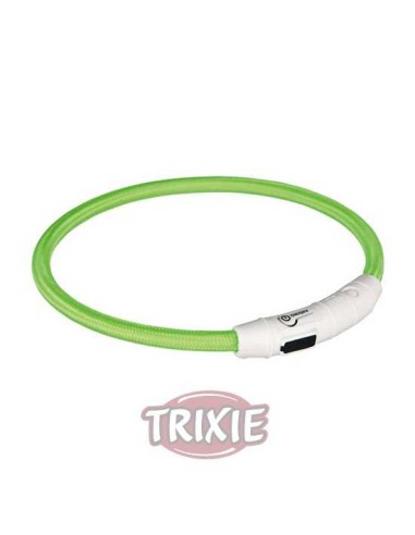 TRIXIE ARO CON LUZ FLASH USB VERDE XS-S (35 CM / Ø7 MM) - 2