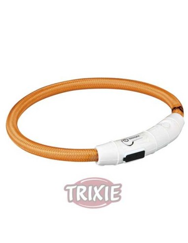 TRIXIE ARO CON LUZ FLASH USB NARANJA XS-S (35 CM / Ø7 MM) - 2