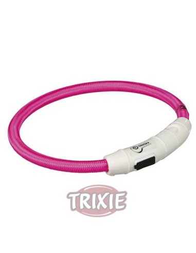 TRIXIE ARO CON LUZ FLASH USB ROSA XS-S (35 CM / Ø7 MM) - 2