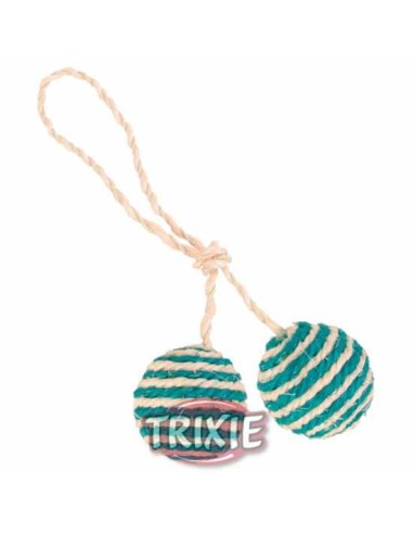 TRIXIE PELOTAS CUERDA SISAL CON CATNIP Ø4 CM - 2