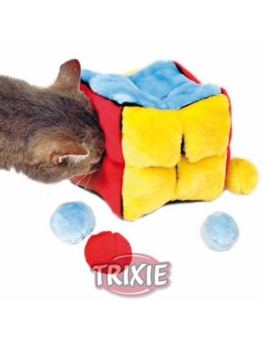 TRIXIE CUBO PELUCHE CON 4 PELOTAS CATNIP 14 X 14 X 14 CM - 2