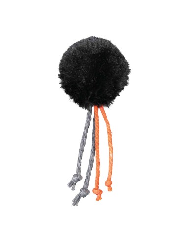 TRIXIE PELOTA PELUCHE CON CASCABEL Y CUERDA Ø4 CM - 3