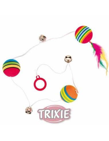 TRIXIE PELOTAS ARCOIRIS CON CINTA ELÁSTICA Ø3 5 CM / 80 CM - 2