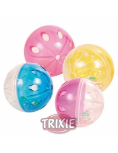 TRIXIE PELOTA SONAJERO DE PLÁSTICO TRANSPARENTE (4 UNIDADES) Ø4 5 CM - 2