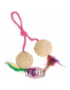 TRIXIE PELOTAS YUTE RELLENAS CATNIP CON CUERDA Ø4 5 CM - 2