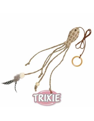 TRIXIE PEZ CON PLUMAS Y ELÁSTICO MARRÓN 27 CM - 2